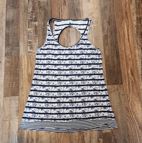 Maurices Tops - Maurices Striped Floral Tank